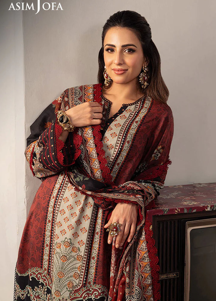 Aira by Asim Jofa Embroidered Lawn Suits Unstitched 3 Piece AJ24AS AJAR-26 - Summer Collection