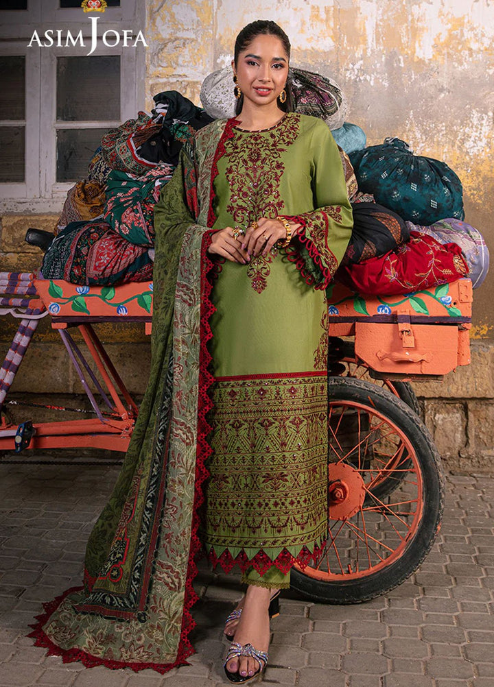 Aira by Asim Jofa Embroidered Lawn Suits Unstitched 3 Piece AJ24AS AJAR-33 - Summer Collection