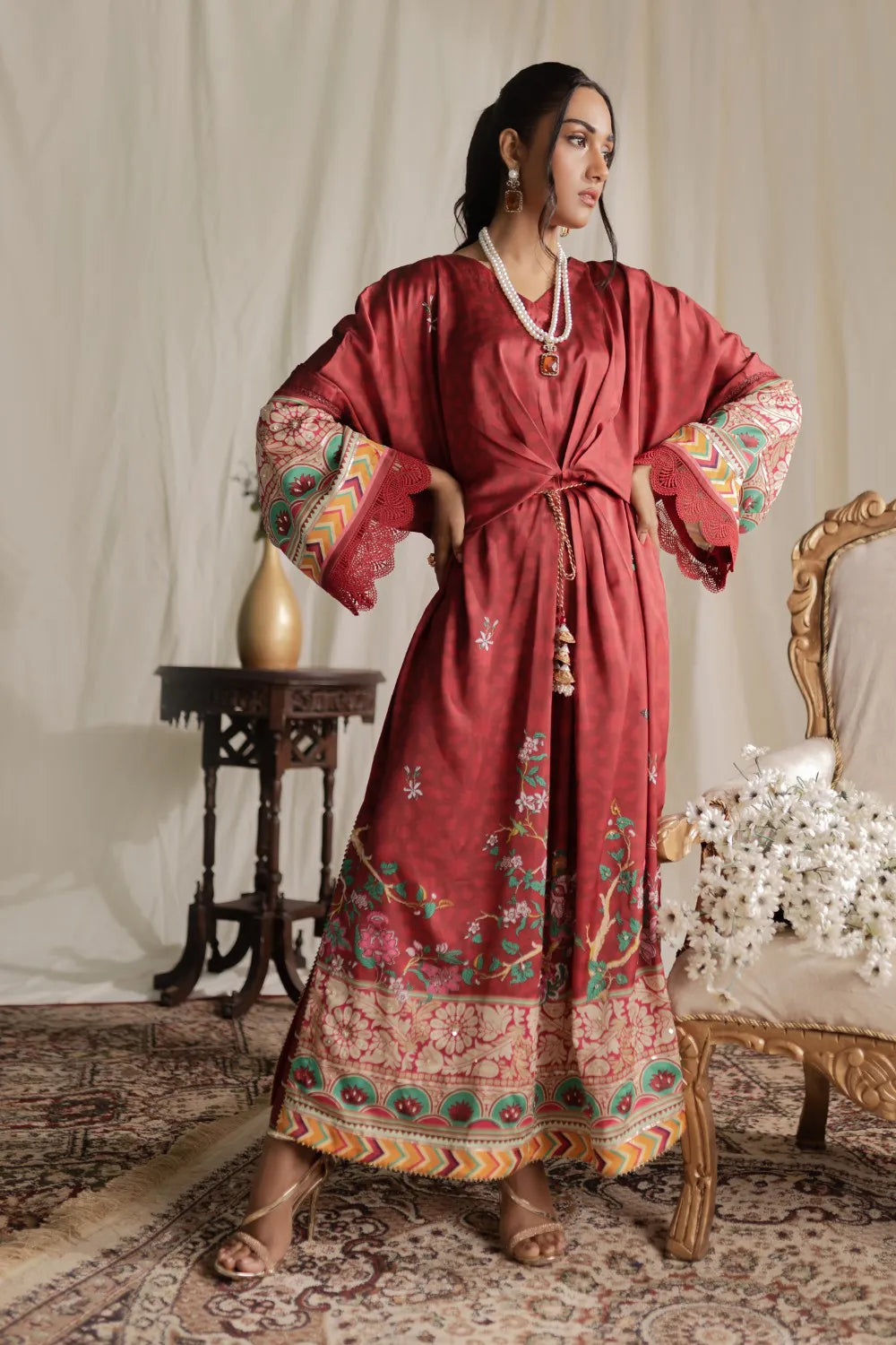 Aisha Fatema Luxury Pret  Chiffon 2 Piece Aqua Soiree main image 1