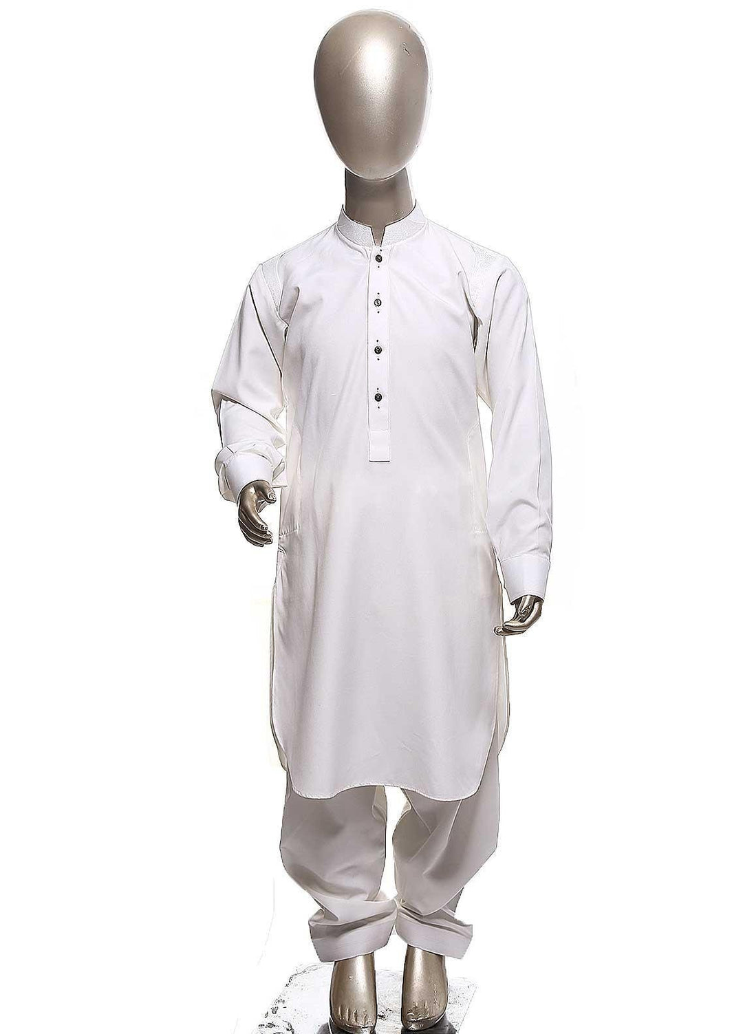 Aizaz Zafar Cotton Formal Boys Kameez Shalwar - 277 Off White
