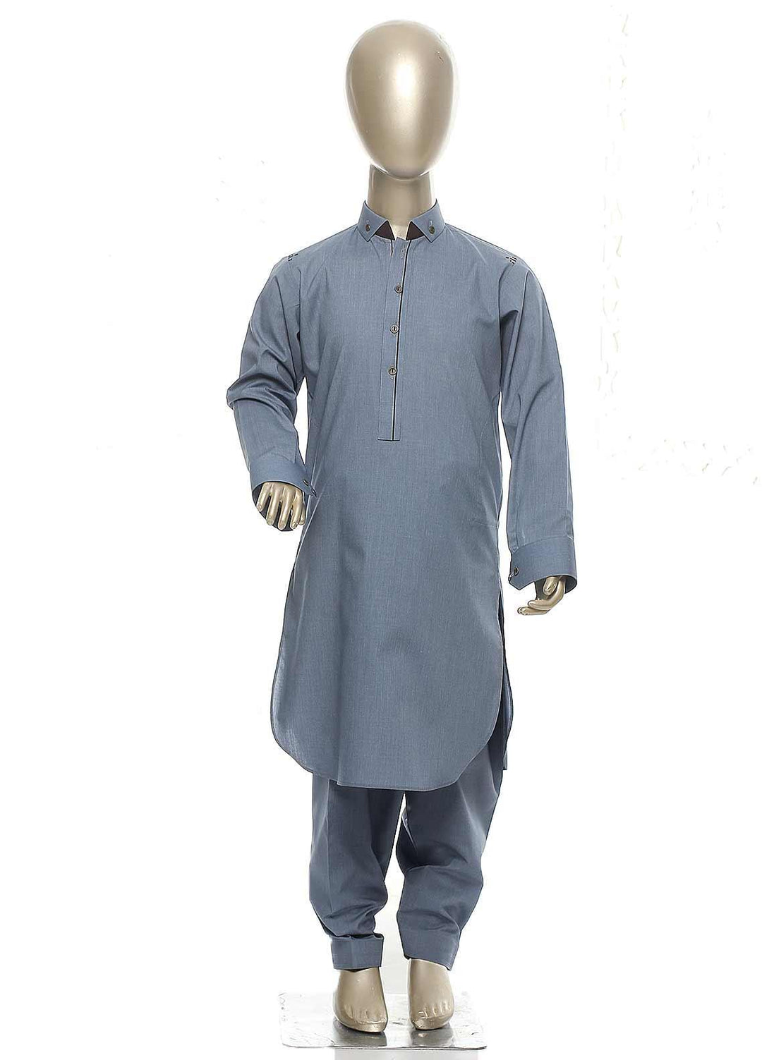 Aizaz Zafar Wash N Wear Formal Shalwar Kameez for Boys - AZ21K 272 SK Blue