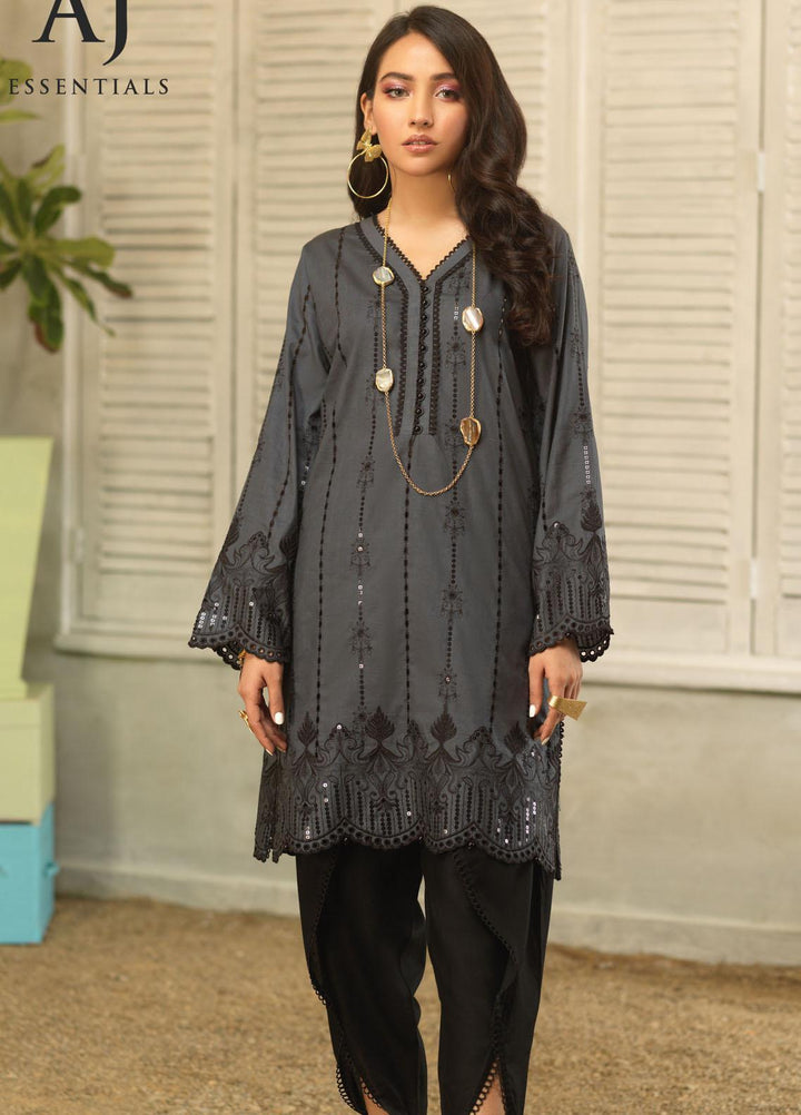 AJ Essentials by Asim Jofa Embroidered Cotton Suits Unstitched 2 Piece AJ22AJ AJES-12 - Summer Collection