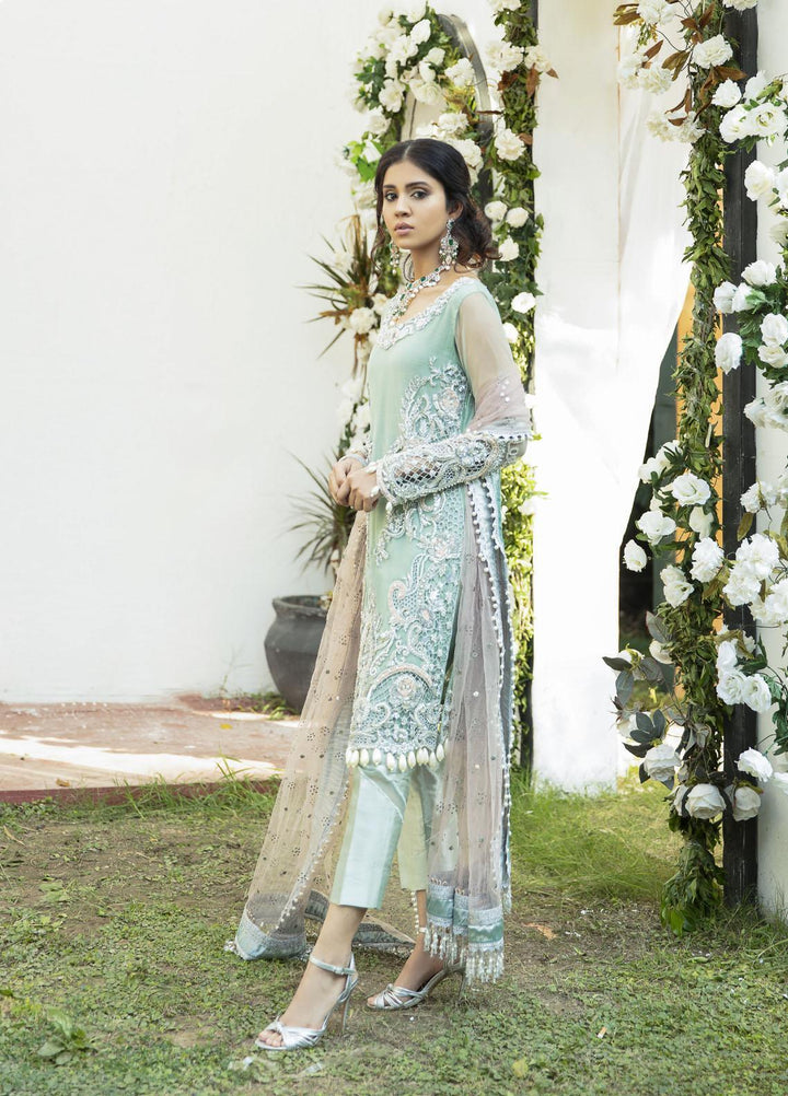 AJR Couture - Abbas Jamil Rajpoot Luxury Pret Bridal Net 3 Piece Dress AJR22BRD REHAR