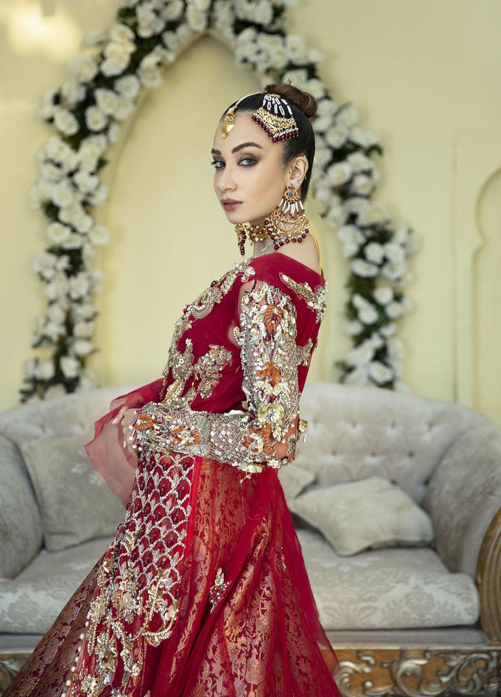 AJR Couture - Abbas Jamil Rajpoot Luxury Pret Bridal Net 2 Piece Dress AJR22BRD ADELIA