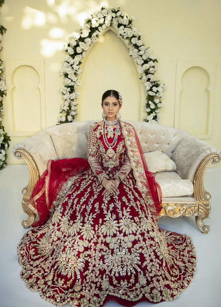 AJR Couture - Abbas Jamil Rajpoot Luxury Pret Bridal Chiffon 2 Piece Dress AJR22BRD ROSE