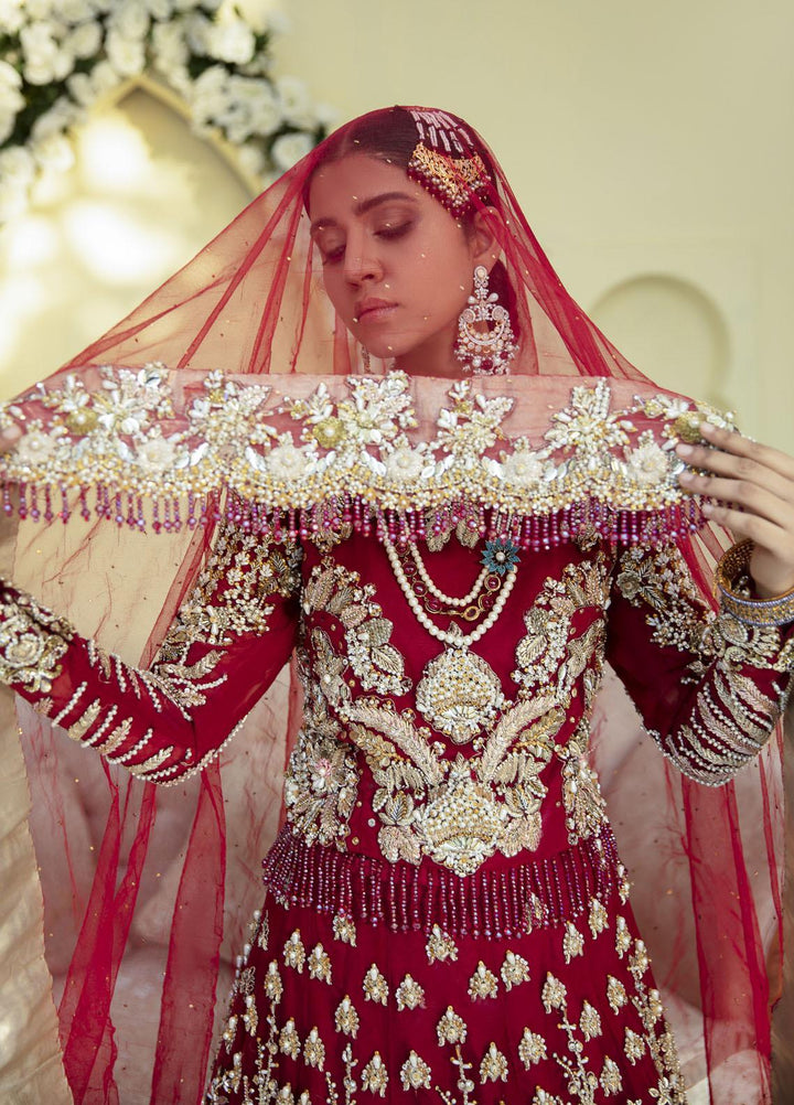 AJR Couture - Abbas Jamil Rajpoot Luxury Pret Bridal Chiffon 2 Piece Dress AJR22BRD ROSE