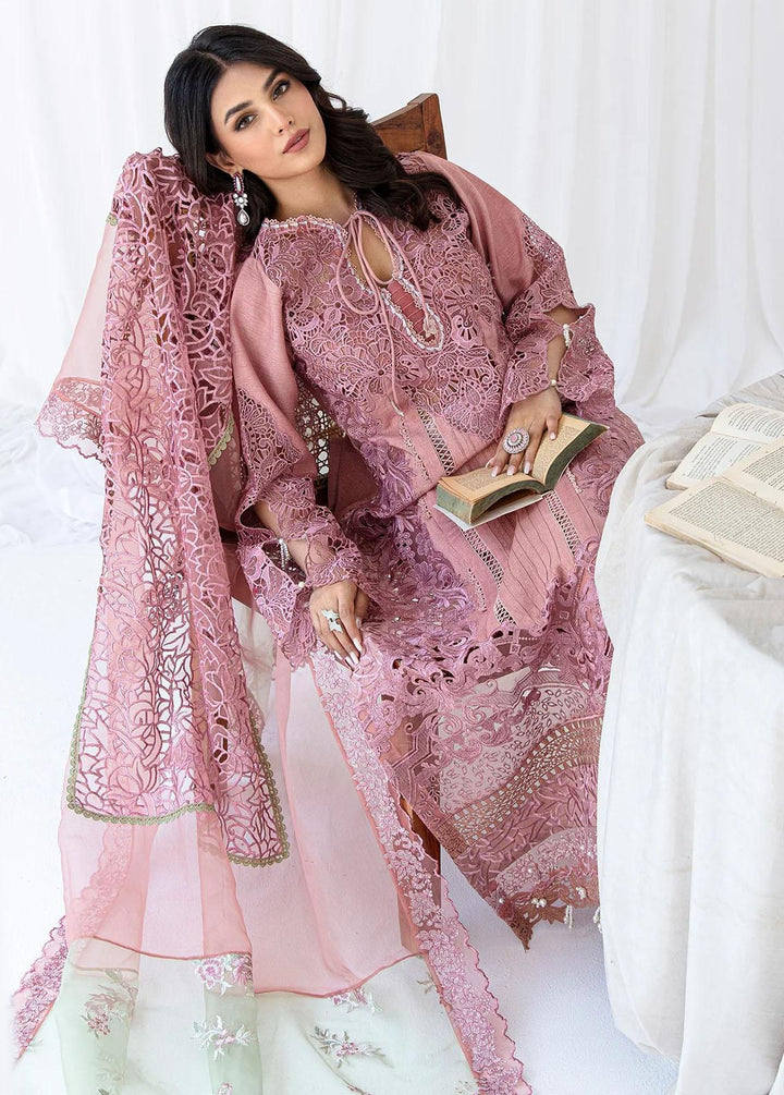 AJR Couture - Abbas Jamil Rajpoot Pret Embroidered Raw silk 4 Piece Suit Selin