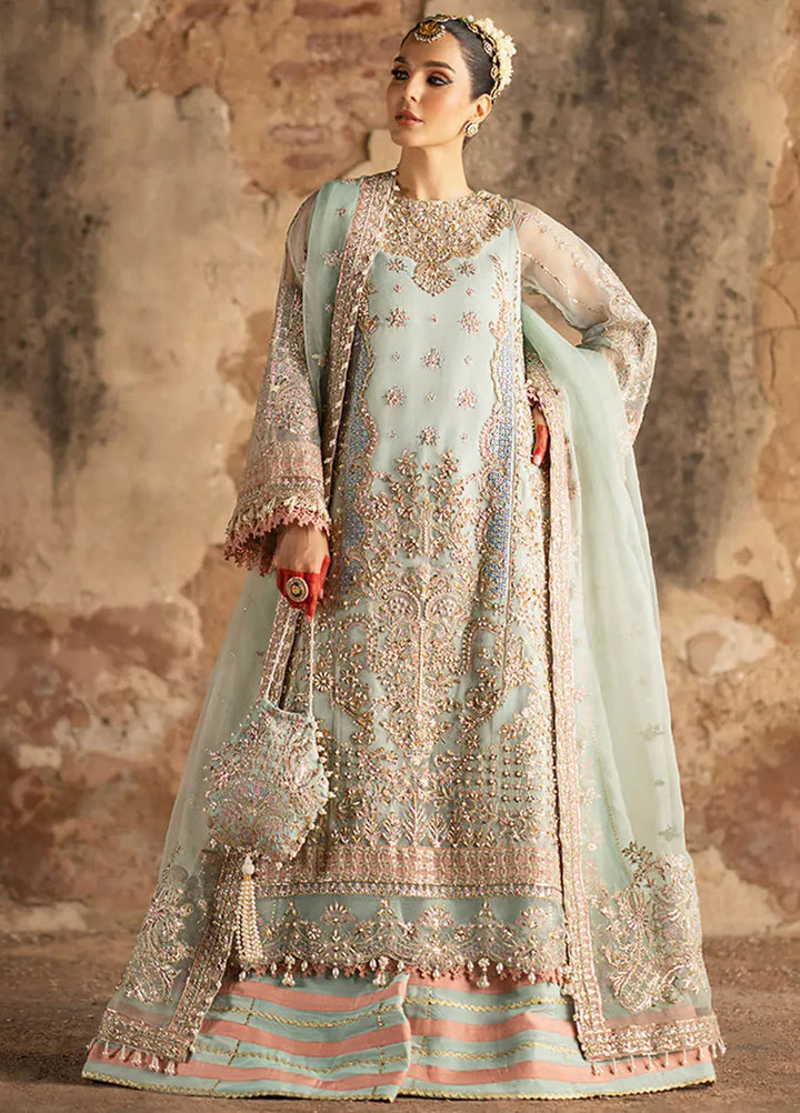 AJR Couture Embroidered Organza Suit Unstitched 3 Piece AJR24LF AFF-01 Nirvana - Luxury Collection
