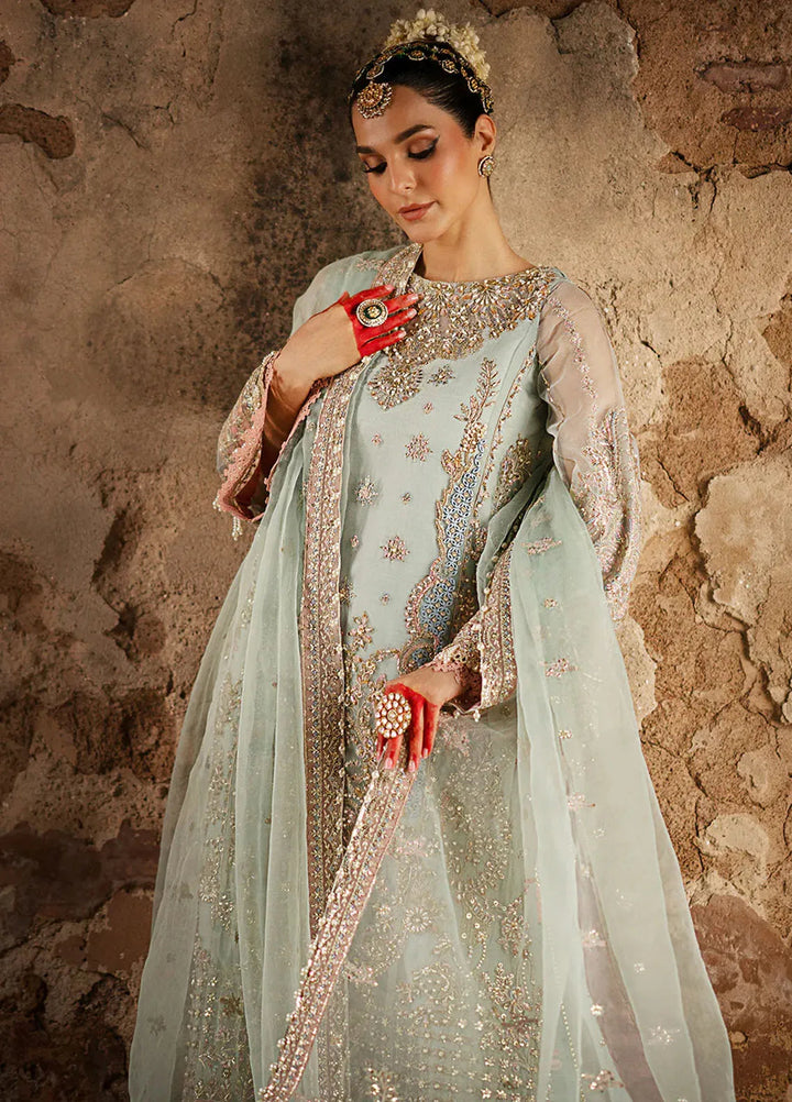 AJR Couture Embroidered Organza Suit Unstitched 3 Piece AJR24LF AFF-01 Nirvana - Luxury Collection