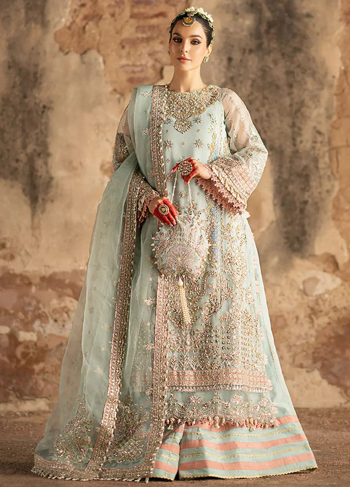 AJR Couture Embroidered Organza Suit Unstitched 3 Piece AJR24LF AFF-01 Nirvana - Luxury Collection