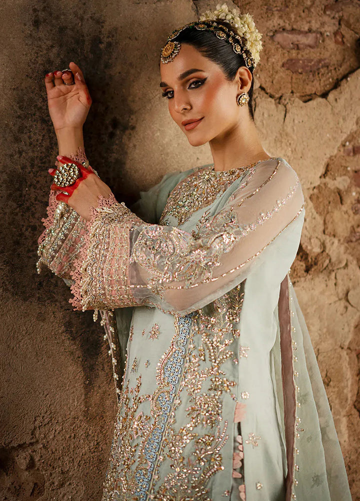AJR Couture Embroidered Organza Suit Unstitched 3 Piece AJR24LF AFF-01 Nirvana - Luxury Collection