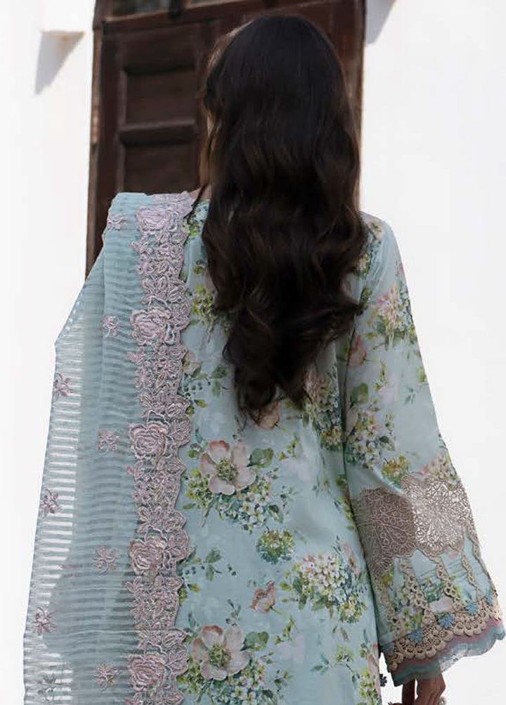 AJR Embroidered Lawn Suits Unstitched 3 Piece AJR25P PK-13 Myrtle - Summer Collection