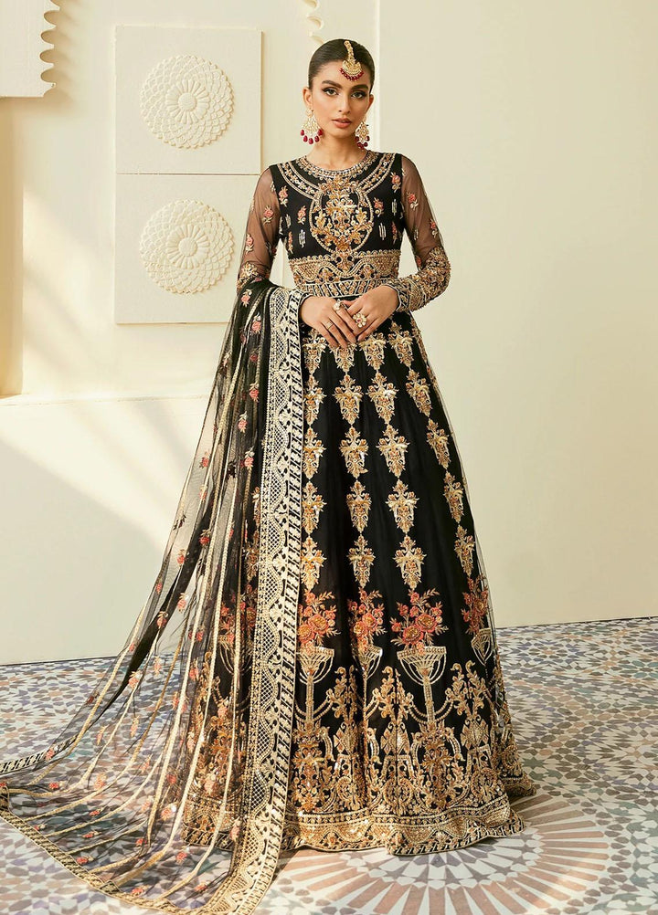 Akbar Aslam Embroidered Net Suits Unstitched 2 Piece AA22F MURELET - Luxury Formals Collection