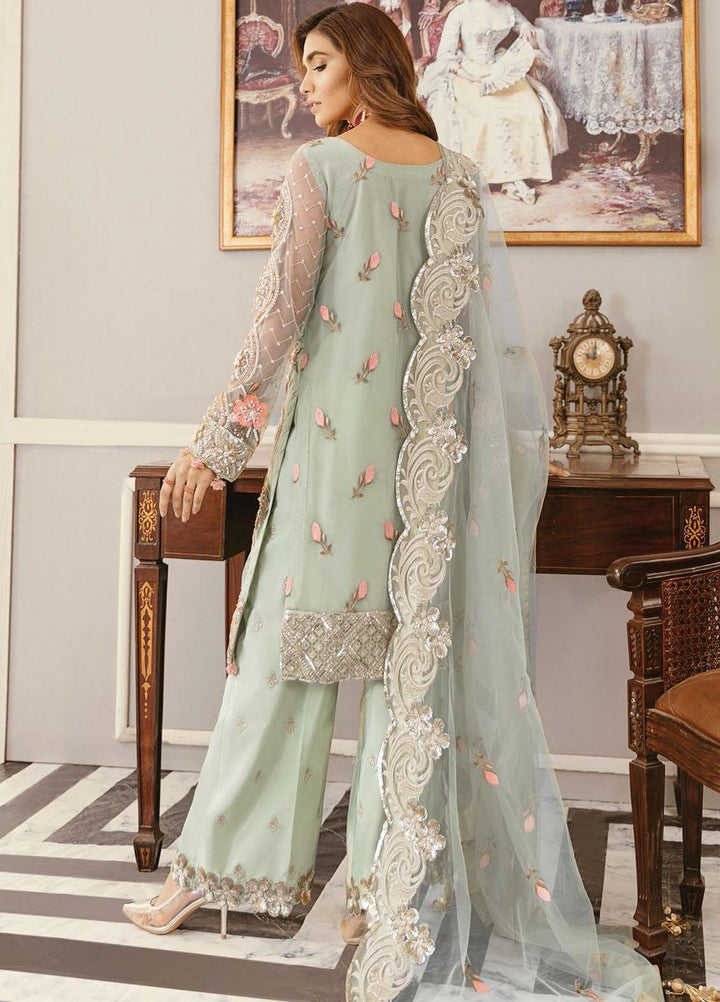 Akbar Aslam Embroidered Net Suits Unstitched 3 Piece AA21F AAWC-1336 ANGELICA - Festive Collection