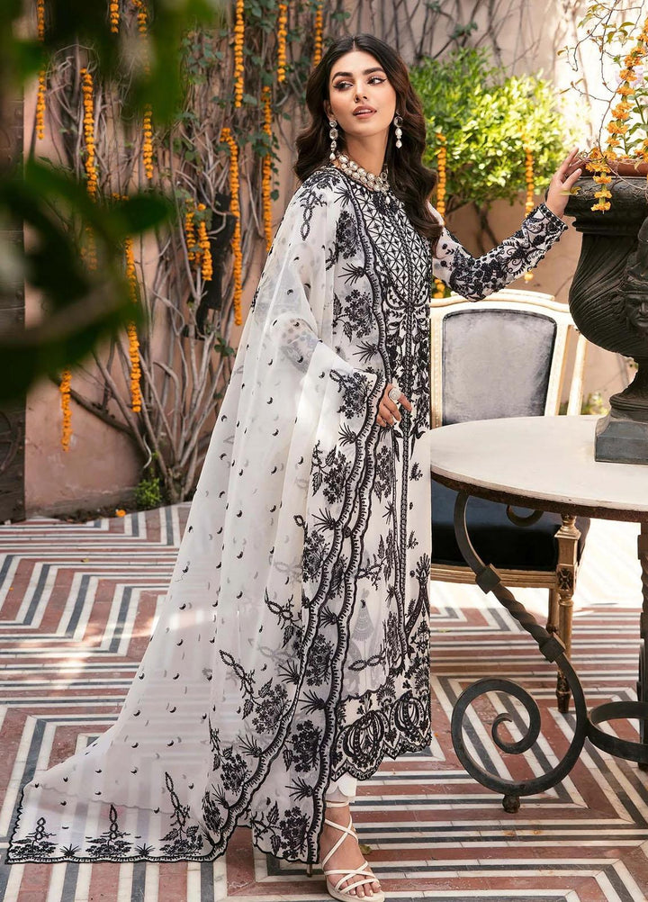 Akbar Aslam Luxury Pret  Organza 3 Piece Suit AA22P BLACKBIRD