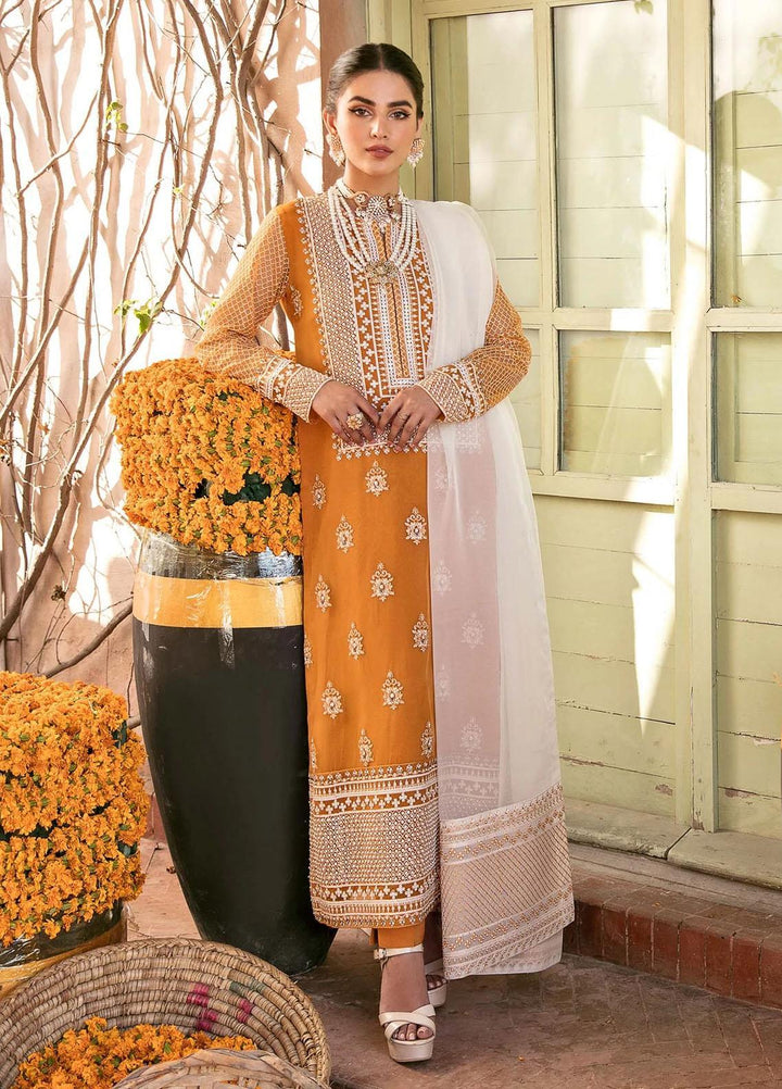 Akbar Aslam Luxury Pret  Organza 3 Piece Suit AA22P FIRECREST