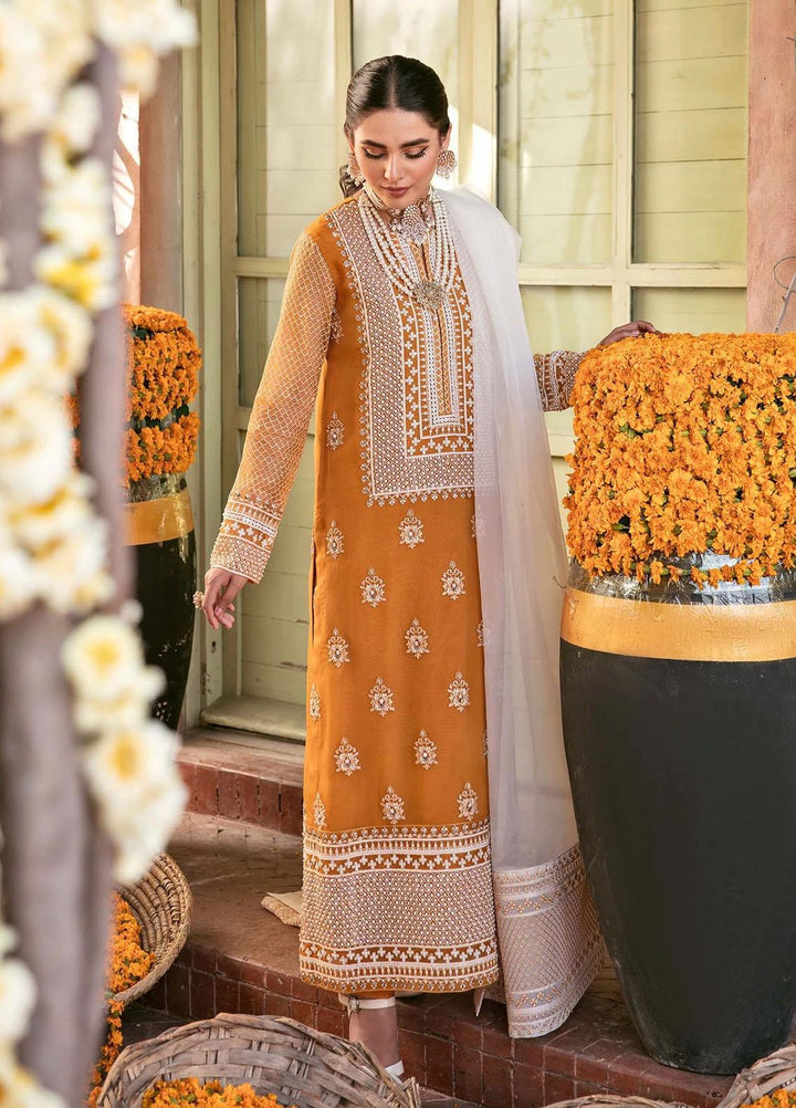 Akbar Aslam Luxury Pret  Organza 3 Piece Suit AA22P FIRECREST