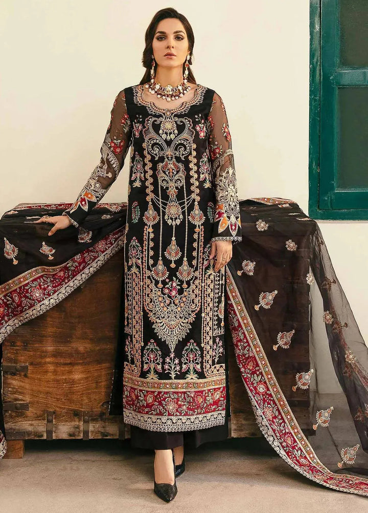 Akbar Aslam Pret Embroidered Organza 4 Piece Suit Amari