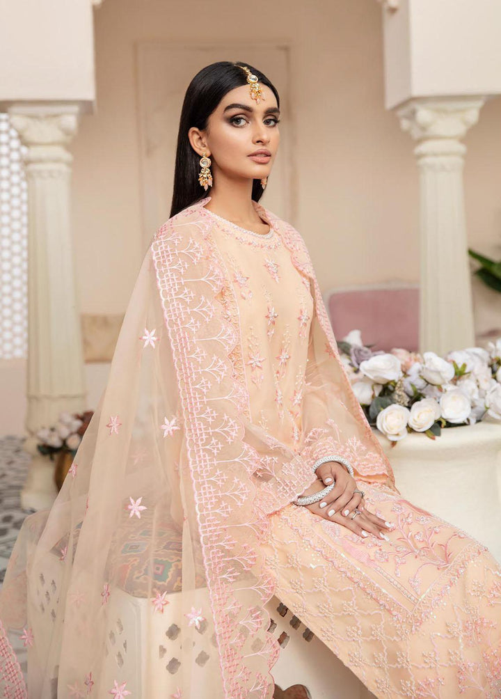 Akbar Aslam Embroidered Organza Suits Unstitched 3 Piece AA22WD AA-1450 Irene - Wedding Formal Collection