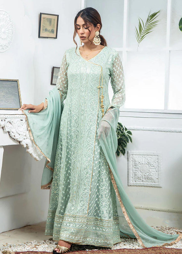 Al Harir Apparel Pret Eastern Chiffon 4 Piece Suit Gulnaz Mint Green