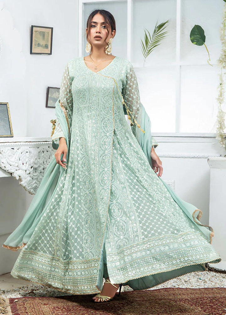Al Harir Apparel Pret Eastern Chiffon 4 Piece Suit Gulnaz Mint Green