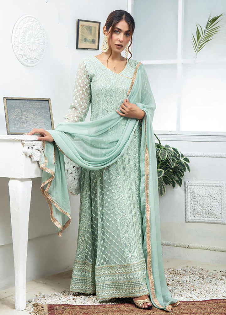 Al Harir Apparel Pret Eastern Chiffon 4 Piece Suit Gulnaz Mint Green