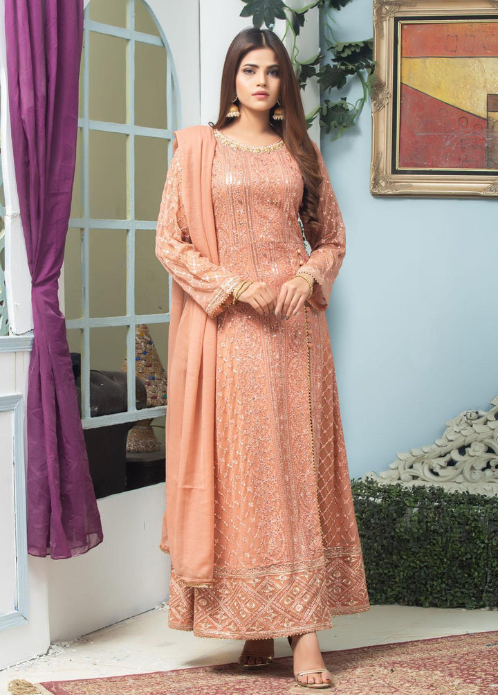 Al Harir Apparel Pret Embroidered Chiffon 2 Piece Suit Gulzar Tea Pink