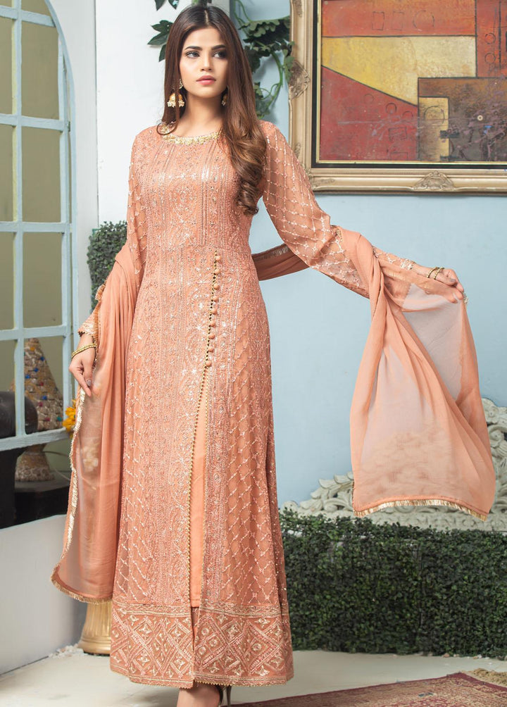 Al Harir Apparel Pret Embroidered Chiffon 2 Piece Suit Gulzar Tea Pink