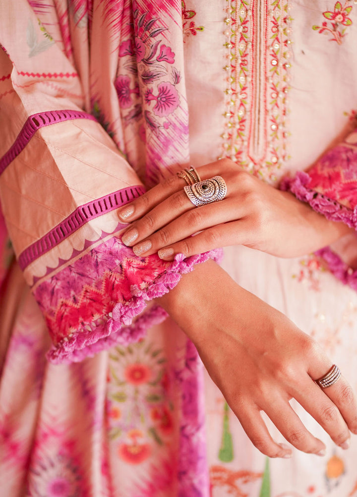 Al Harir Apparel Pret Formal Lawn 3 Piece Suit Mijwan-Baby Pink