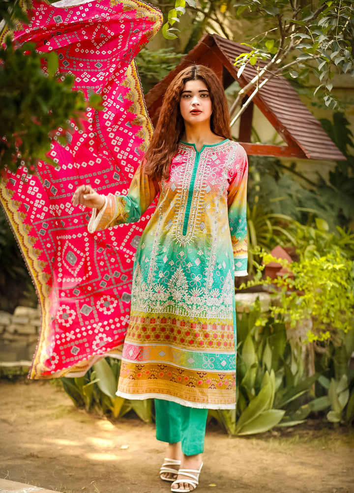 Al Harir Apparel Pret Formal Lawn 3 Piece Suit Mijwan-Multi