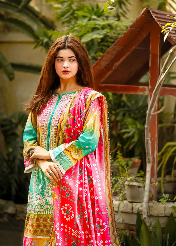 Al Harir Apparel Pret Formal Lawn 3 Piece Suit Mijwan-Multi