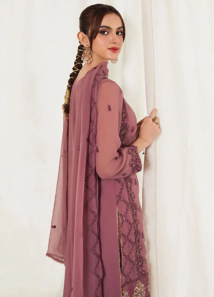 Al Harir Pret Embroidered Chiffon 3 Piece Suit Anmol Lilac