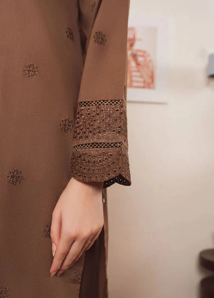 Al Harir Pret Embroidered Cotton 3 Piece Suit Geet Chiku