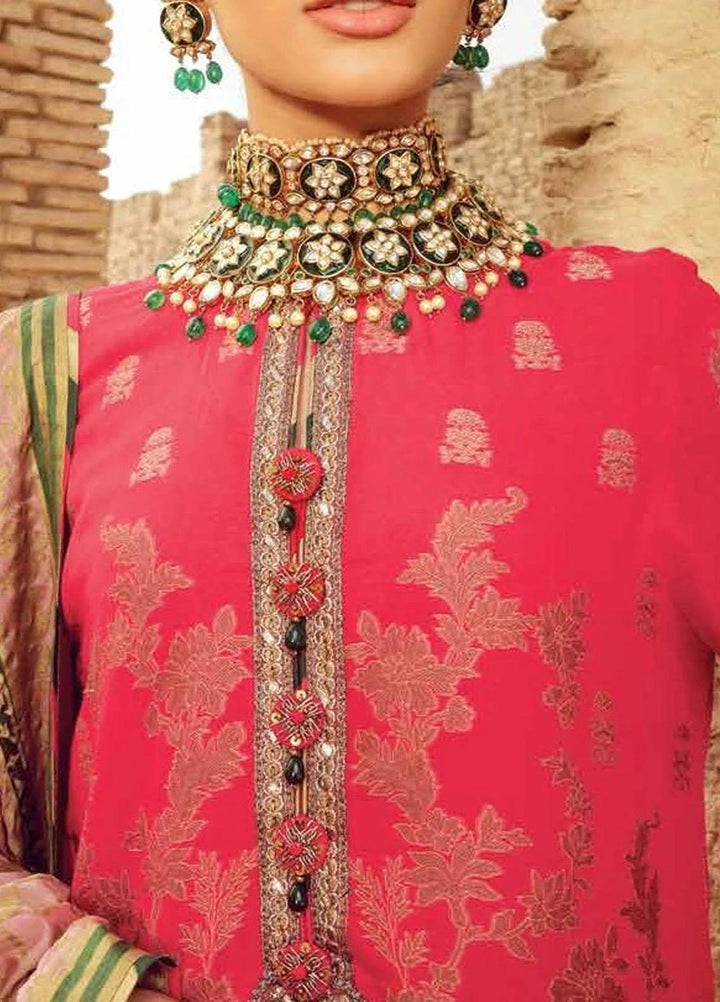 Al Karam Embroidered Jacquard Suits Unstitched 3 Piece AK21F FC-05B-21 - Festive Collection