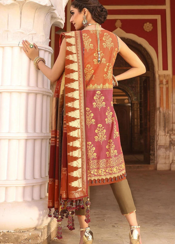 Al Karam Embroidered Broshia Suits Unstitched 3 Piece AK21F FC-09C-21 - Festive Collection