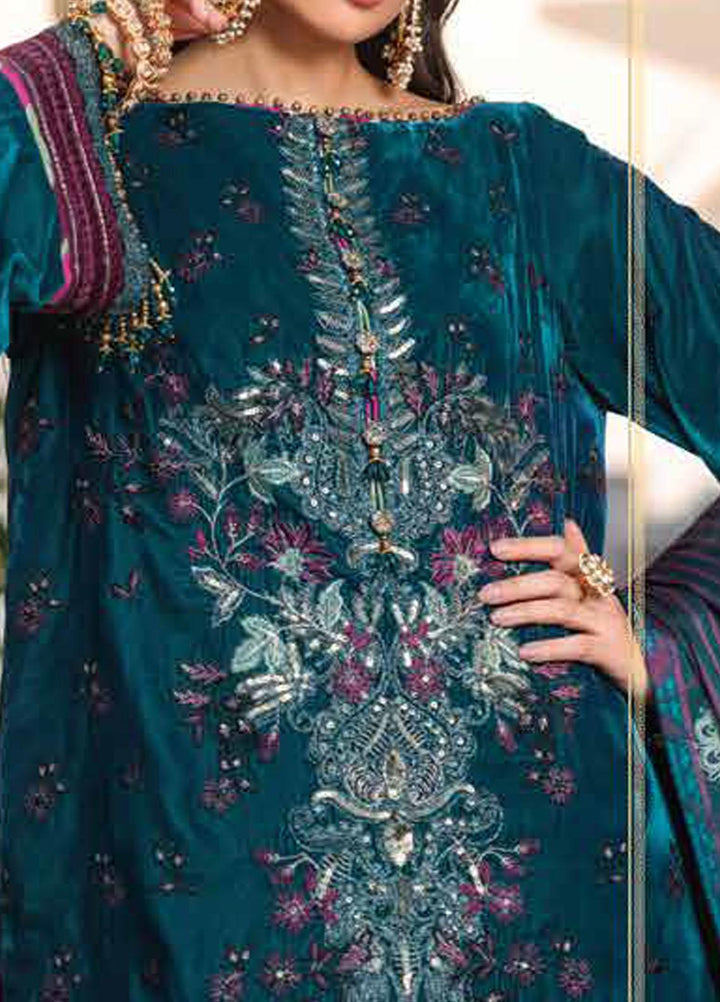 Al Karam Embroidered Velvet Suits Unstitched 2 Piece AK21FW FC-W-02A-21-3 - Winter Collection