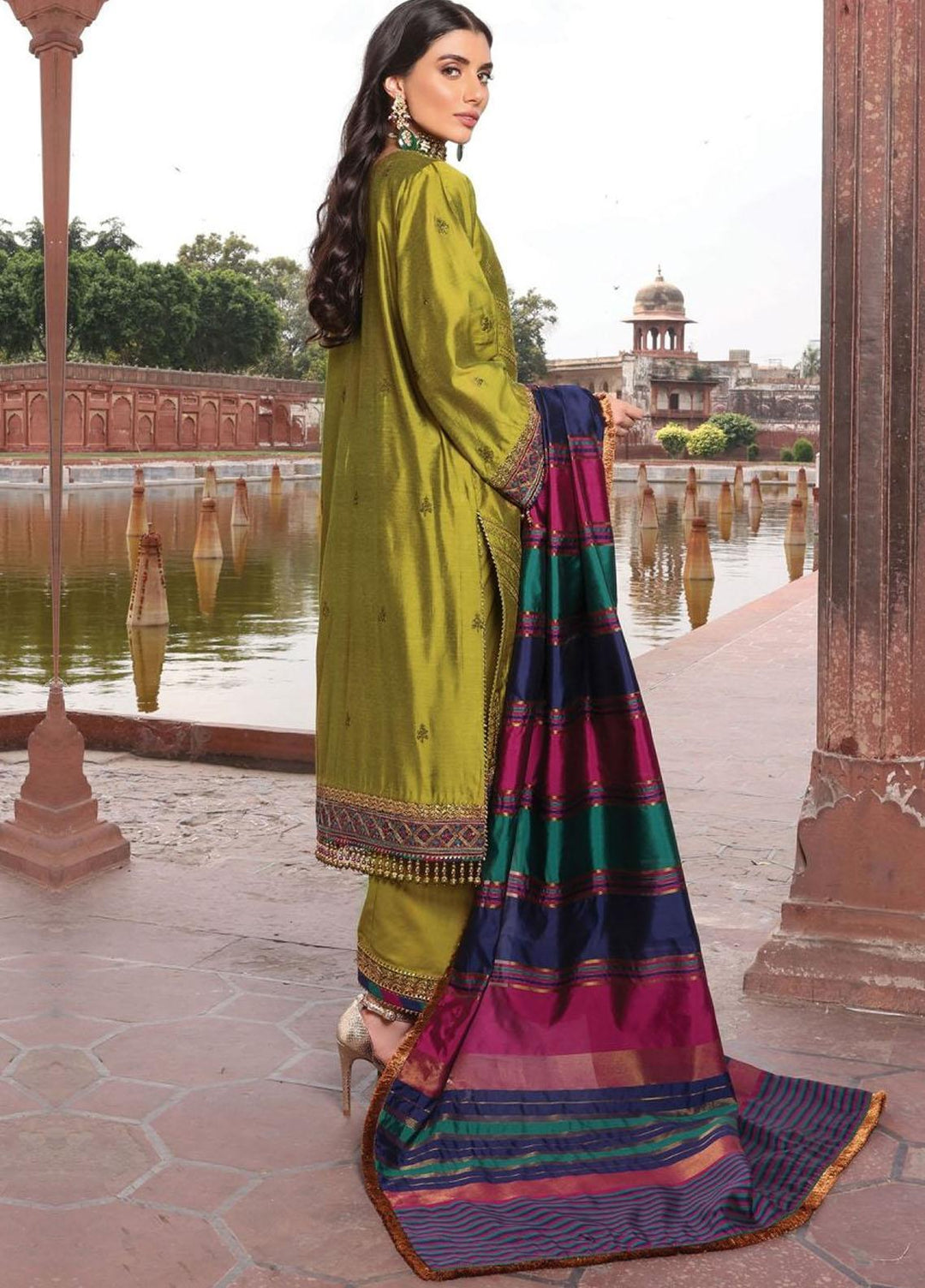 Al Karam Embroidered Silk Suits Unstitched 2 Piece AK21FW FC-W-14E-21-3 - Winter Collection