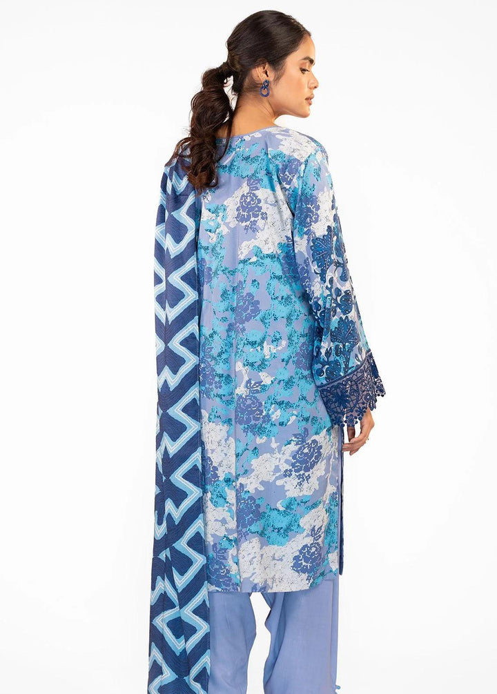 Al Karam Embroidered Viscose Suits Unstitched 3 Piece AK22FW FW-10-22-Blue - Festive Collection