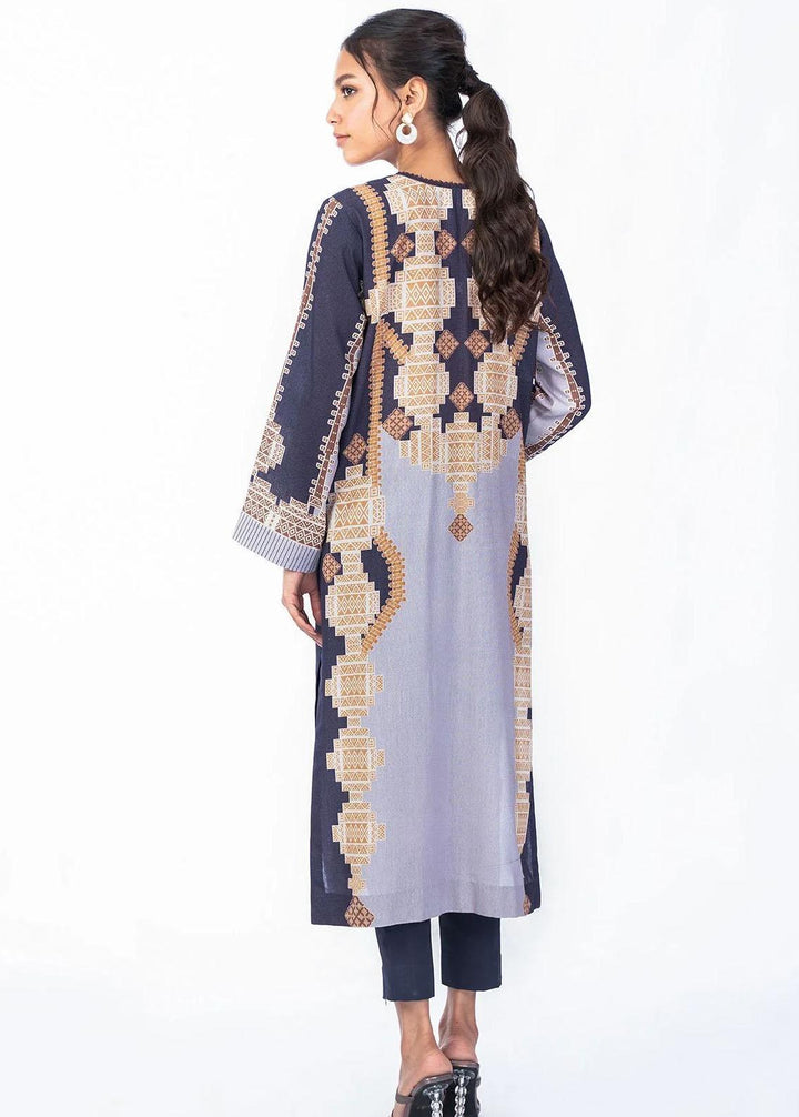 Al Karam Printed Karandi Suits Unstitched 2 Piece AK22FW FW-43-22-Black - Festive Collection
