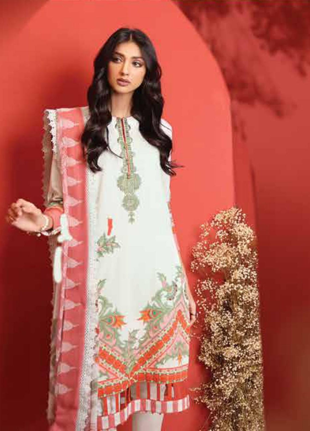 Al Karam Embroidered Cambric Suits Unstitched 3 Piece AK21MS-MS-02-21-Blue - Summer Collection