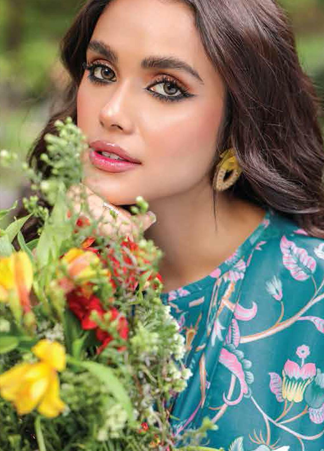 Al Karam Printed Lawn Suits Unstitched 2 Piece AK23SSL SS-63-23-Sea Green - Summer Collection