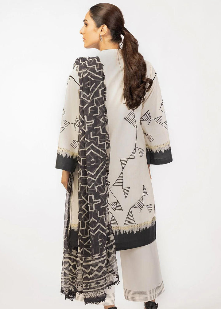 Al Karam Embroidered Cambric Suits Unstitched 3 Piece AK22-SS3 MS-06-22-White - Winter Collection