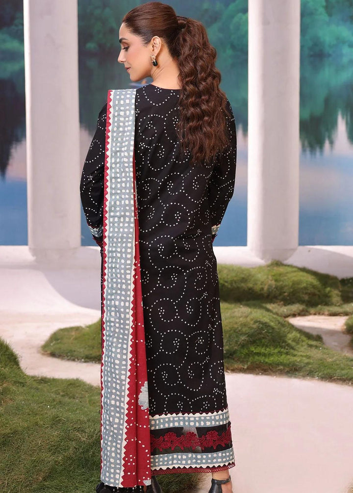 Al Karam Embroidered Cambric Suits Unstitched 3 Piece AK22-SS3 MS-08-22-Black - Winter Collection