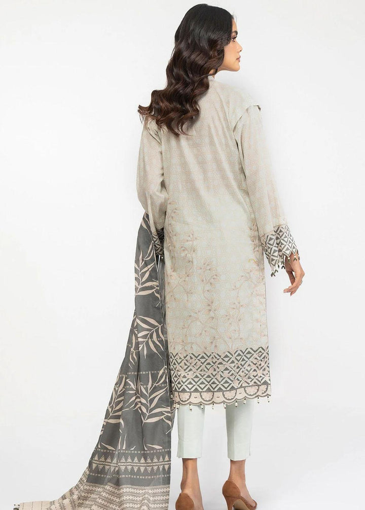 Al Karam Embroidered Lawn Suits Unstitched 3 Piece AK22-SS3 SS-7.1-22-3-Beige - Spring/Summer Collection