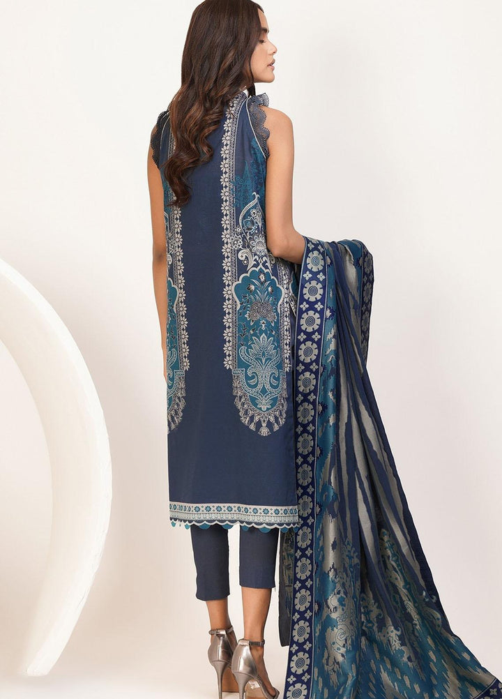 Al Karam Printed Lawn Suits Unstitched 3 Piece SS-13-21-2-2 Blue - Spring/Summer Collection