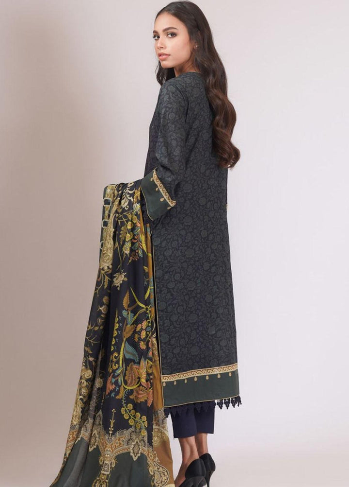 Al Karam Embroidered Lawn Suits Unstitched 3 Piece AK22S SS-33.1-22 Black - Summer Collection