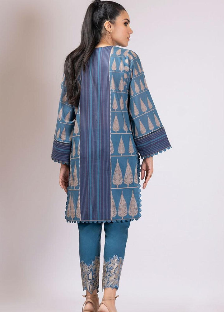 Al Karam Embroidered Lawn Suits Unstitched 2 Piece AK22S SS-47-22 Light Blue - Summer Collection