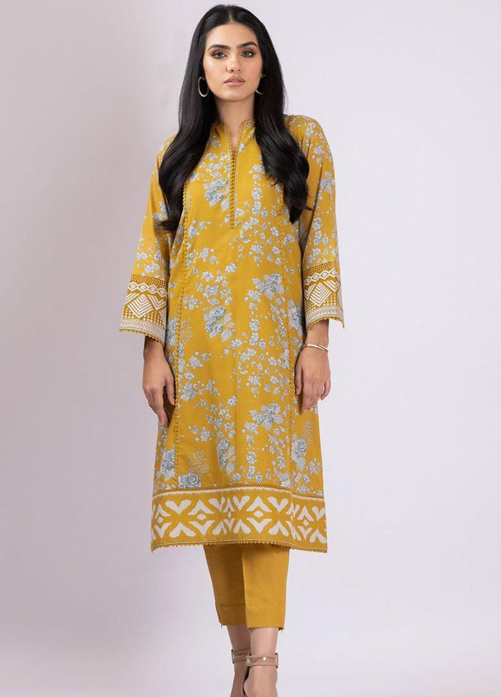 Al Karam Embroidered Lawn Suits Unstitched 2 Piece AK22S SS-48.1-22 Yellow - Summer Collection