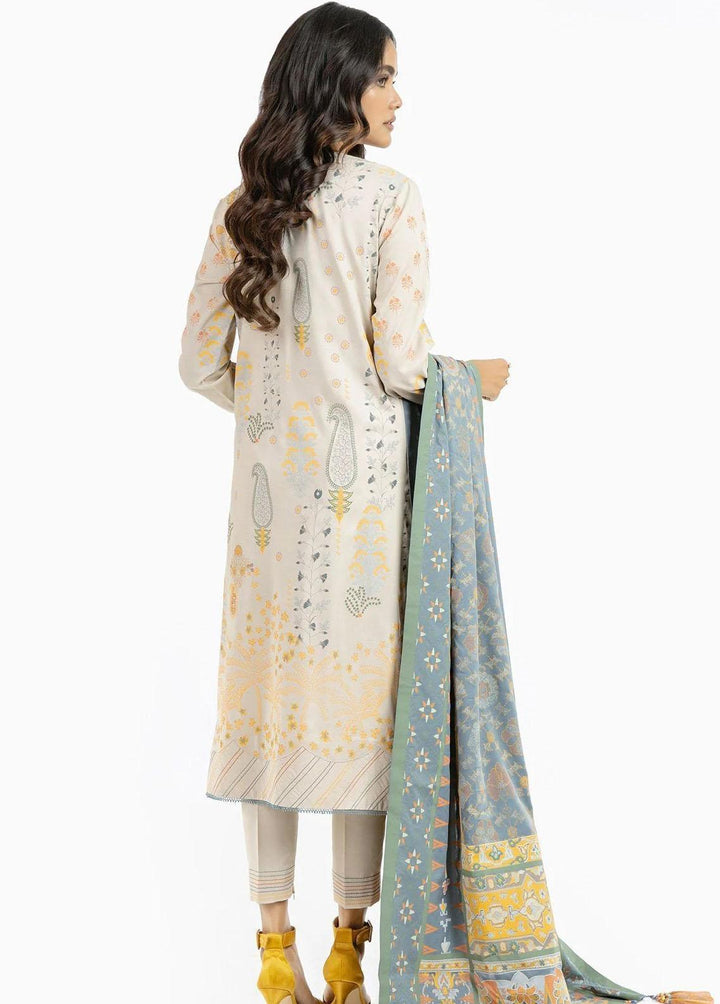 Al Karam Printed Viscose Suits Unstitched 2 Piece AK22W FW-47.1-22-Off white - Winter Collection