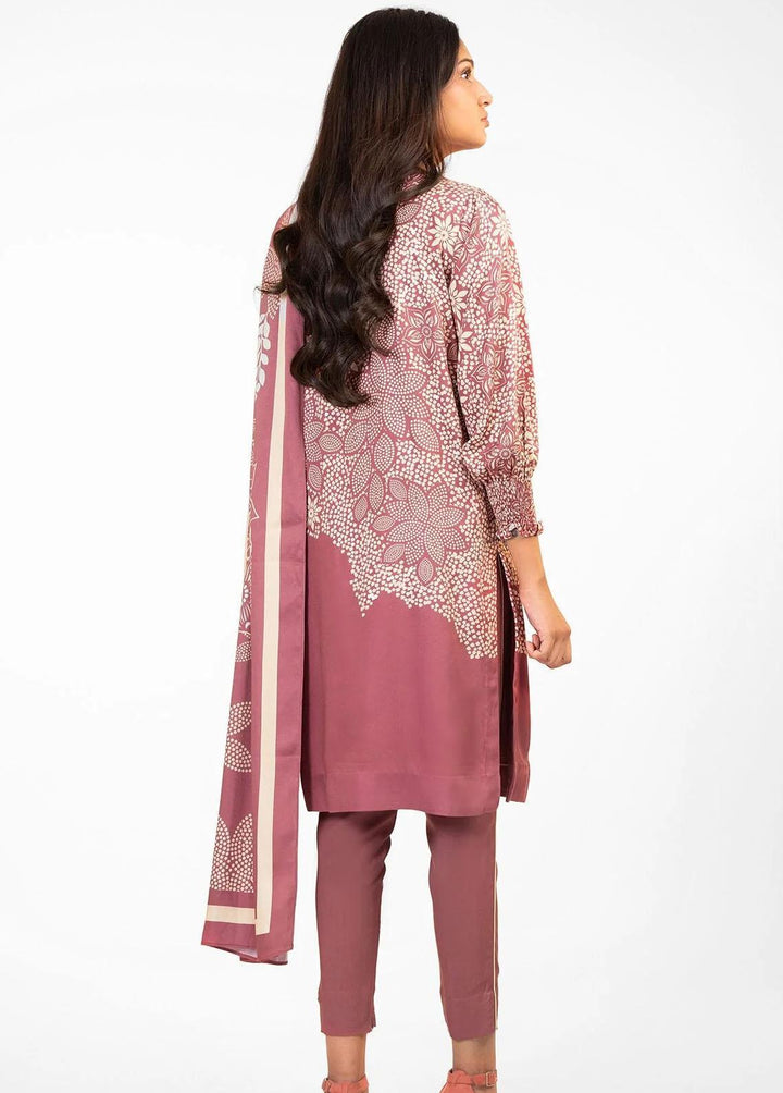 Al Karam Printed Viscose Suits Unstitched 2 Piece AK22W FW-49-22-Pink - Winter Collection